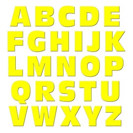 Alphabet Letters Uppercase Yellow Novelty Gift Locker Refrigerator Vinyl Magnet Set