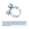 sourcing map 15-17mm Mini Fuel Injection Hose Clamp Zinc Plated