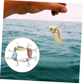 KOMBIUDA 4pcs Realistic Bass Lure Kit Freshwater Saltwater Metal Blade for Bass Trout Panfish Fishing Set