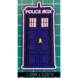 Unbranded Dr. Who: The Tardis Embroidered Iron On Patch