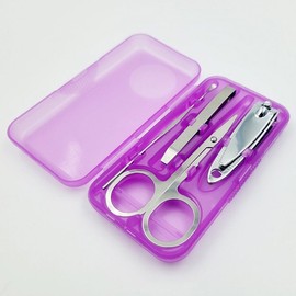 Cost-effective Nail Clipper, Tweezers, Mini Scissors, Earpick 4-Piece Set, Nail Trimmer, Grooming Tool, Eyebrow Tweezers, Travel Use / 가성비 손톱 손질 깎이 핀셋 미니 가위 귀이개 4종 세트 네일 다듬기 관리기 정리 도구 눈썹 족집게 여행용