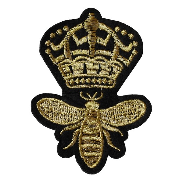TENNER LONDON Queen BEE Embroidery Patch Iron on or Sew