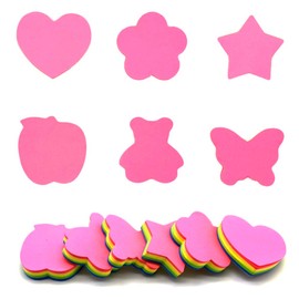 Notas Adhesivas con Formas Divertidas Notas Adhesivas de Colores Notas Adhesivas de Corazón Notas Autoadhesivas 6 Formas Diferentes de Baryuefull