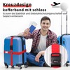 Cross Suitcase Strap with Combination Lock, Eye-catching Suitcase Strap with