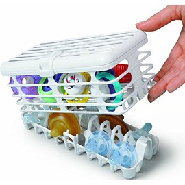 Prince Lionheart Made in USA High Capacity Dishwasher Basket for Infants Bottle Parts and Accessories 100 Percent Recycled Plastic