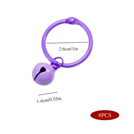 YUYUDEHM 8PCS Cat Dog Collar Bells, Anti-Lost Training Bells for Collars, Pet Collar Accessories for Dog Cat (Light)