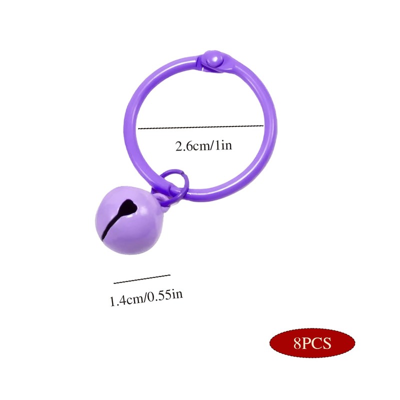 YUYUDEHM 8PCS Cat Dog Collar Bells, Anti-Lost Training Bells for