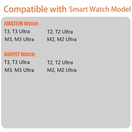 Compatible for AMAZTIM Smart Watch Band, Lamshaw Sport Desgined Silicone band with Metal Buckl Compatible with AMAZTIM M3, M3 Ultra, T2, T3, T3 Ultra Smart Watch, Compatible with KOSPET Tank M2, M3, M3 Ultra, T2, T3, T3 Ultra Smart Watch (Gray, 22mm size
