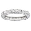 JTV White Cubic Zirconia Sterling Silver Eternity Band Ring for