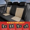 AUTOYOUTH Beige Car Seat Covers Full Set, 3D Tyre Embossed