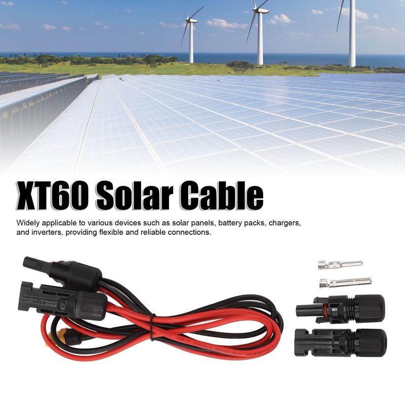 XT60 Solar Panel Charging Cable Photovoltaic Cable Charging Energy Storage