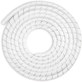 AGPTEK Cable conduit, cable protection tube, 12-25 mm, 6 m organiser, cable duct, cable cover protection, flexible cable tangle, white