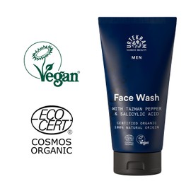 Urtekram - Men's Face Soap - Facial Cleansing with Tazman Pepper & Salicylic Acid - Effectively Removes Impurities - 150 ml - Vegan, Organic, Natural Origin