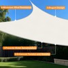 Artpuch Sun Shade Sail, 20'X20' Cream Rectangle, Curved Edged Commercial