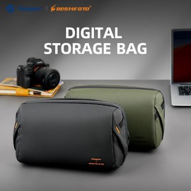 FOTOPRO Kameratasche, SLR DSLR Canvas Kameratasche, Vintage Gepolsterte Kamera Schultertasche mit Regenschutz für Damen Herren, Schwarz