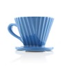 Chantal "Lotus" ceramic pour over coffee dripper, 8 Ounces, Blue