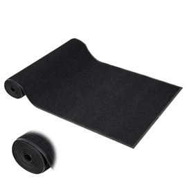 foriy 3x10ft Outdoor Floor Mat Commercial Runner Rug Heavy Duty Non Slip Entrance Rugs Indoor Outdoor Entryway Doormat with Rubber Back Waterproof Mat for Home Hotel Office (3'x10'Black)