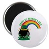 CafePress HAPPY ST. PATRICKS DAY! Magnets 2.25" Round Magnet, Refrigerator Magnet