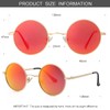 Gleyemor Polarized Small Round Sunglasses for Men Women Hippie Circle