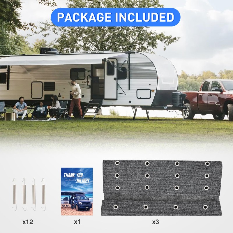 Nilight RV Step Covers 3 Pack 23 inch, Fits 8-11"