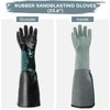 FLKQC Rubber Sandblaster Gloves for Abrasive Blasting with Particles Palm