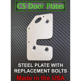 CS Works Door Latch Repair & Reinforcement Plate fits Dodge Ram 4 DOOR 94-01 2nd gen (Steel with replacement bolts, Left)