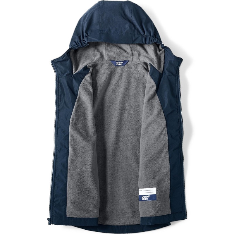 Lands' End Kids Rain Jacket Large Classic Navy