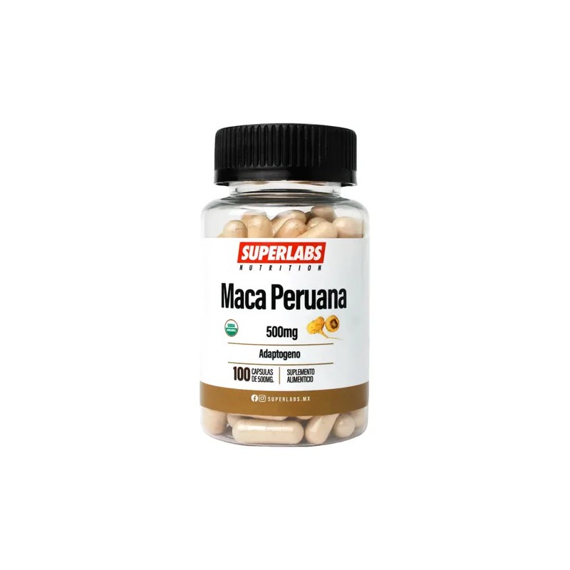 Superlabs Nutrition Maca Peruana 500mg 100 Capsulas Sabor Sin Sabor