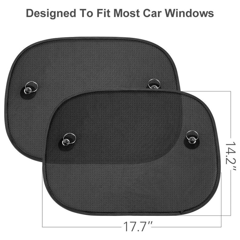 2 Pack Car Side Window Sunshades Universal Harmful UV Rays