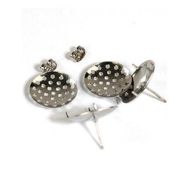 Hobby & Crafting Fun 16mm Ear Posts with Sieve #7862