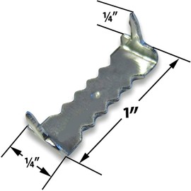 100 Pack - Pro Quality Zinc Plated Steel 1 inch No Nail Sawtooth Hangers