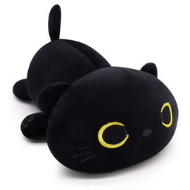 30 cm Cute Cat Plush Cushion Toy, Kawaii Cat Plush Toys, Black Cat Plush, Soft Stuffed Cat Doll Cushion, Christmas Plush Gift for Children