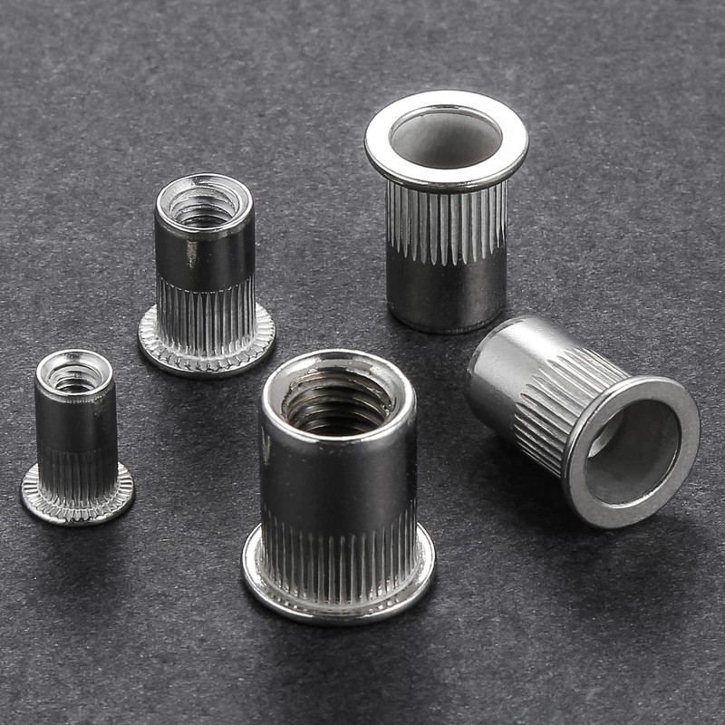 Wensilon Rivet Nut 3/8"-16UNC 50Pcs Stainless Steel 304 Finish Flat