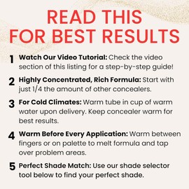 Fièra Luxury Concealer with Anti-Aging - All Day Coverage for Dark Circles, Fine Lines, Wrinkles & Spots - Medium, 0.5 Ounce