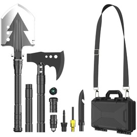 aiGear Camping Shovel Axe Outdoor Survival Tool Set for Camping Hiking Backpacking Men Survival Emergency(CSA-4232)