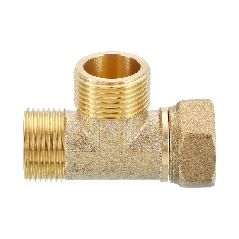 uxcell Brass Tee Swivel Pipe Fitting, G3/4" (Female x Male