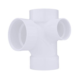 CHARLOTTE PIPE 3 x 3 x 3 x 2 DWV SANIT TEE W/RIGHT SI DWV (DRAIN, WASTE AND VENT) (1 Unit Piece)