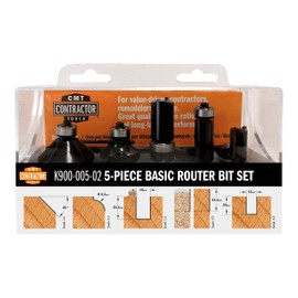 CMT Orange Tools K900-005-02-5-Piece Set in Solid Wood Box HW Z2 S=8 D=12/16/12.7/25/35 RE