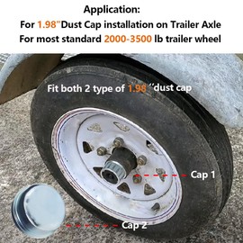 BgfWssh Trailer Dust Cap Installation Tool 1.98 inch Trailer Dust Cap Tool Axle Grease Cap Tool (1.98 '' Dust Cap Driver)