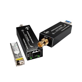 Zhpuostd HD-SDI to Fiber Converter Kit, Uncompressed 1080P Video Extender for Security Camera CCTV up to 20km, with SFP Module Compatibility & Type-C Power, Single-Mode SMF, a Pair