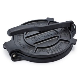 Creative Home & Kitchen Cast Iron Tortilla Press, 8", Black