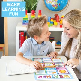 Hadley Designs 16 Educational Posters for Classroom Decor - Colorful Educational Posters for Toddlers 1-3, Toddler Learning Poster for Kids Ages 3-5, Kindergarten & Preschool Classroom Must Haves