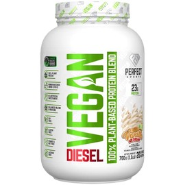 Perfect Sports DIESEL Vegan 100 Plant-Based Protein Vanilla Ice Dream 700 g  Proteína vegana sabor vainilla cremosa, ideal para dietas veganas        