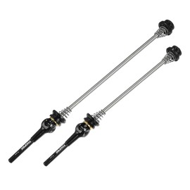 X AUTOHAUX 1 Pair Bike Bicycle Quick Release Axles Skewers Lever Front Rear Bike Axle Wheel Hub 140mm 180mm Black for MTB Moutain Road Bike