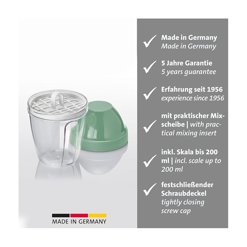 Westmark 2 x Mixing and Shaking Cups/Shaker with Removable Mixing