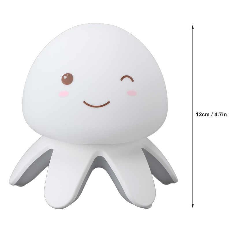 Night Light Jellyfish Shape Cute Remote Control RGB Silicone Tap