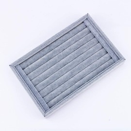 Bandeja de exhibición de anillos,Caja de almacenamiento para exhibición de joyas y anillos, bandeja, organizador para pendientes con clip de corbata