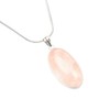 Rose Quartz pendant, Silver plated Pendants, handmade pendants. unisex pendant,