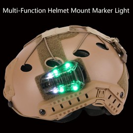 Phoking Tactical Helmet Light Survival Signal Light Military Identification Light IR and Visible LED Helmet Strobe Military IFF Helmet Light for Outdoor Sports