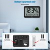 WallarGe Atomic Clock with Indoor Outdoor Temperature - 8.5'' Digital